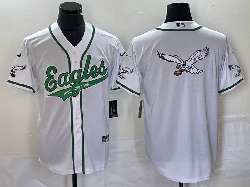 Men Philadelphia Eagles Blank White Nike 2023 Co Branding Game NFL Jersey style 5->philadelphia eagles->NFL Jersey